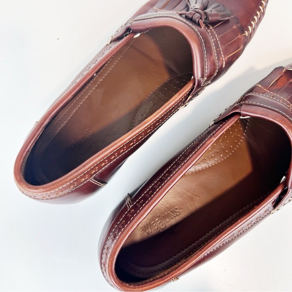 GH Bass Michael Kiltie Tassel WEEJUNS Loafer Mens 11.5 D Brown Preppy Business - Picture 8 of 13